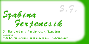 szabina ferjencsik business card